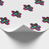 Papier Cadeau Jolie Fleur Rose (Coin)