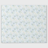 Papier Cadeau Jolie Fleurs De Hydrangea Bleu Pour Mariage (Plat)