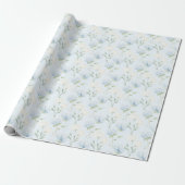 Papier Cadeau Jolie Fleurs De Hydrangea Bleu Pour Mariage (Déroulé)