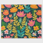 Papier Cadeau Jolie fleurs roses Papier à envelopper (Plat)