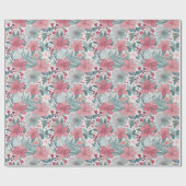 Papier Cadeau Jolie Florale Pastel (Plat)