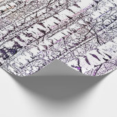 Papier Cadeau Jolie forêt de bouleaux d'hiver (Coin)