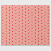 Papier Cadeau Jolie fraise rose (Plat)