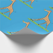 Papier Cadeau Jolie girafe avec dessin animé de papillon (Coin)