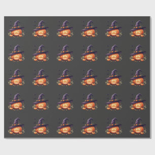Papier Cadeau Jolie Halloween effrayant – Citrouille