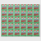 Papier Cadeau Jolie hippo Noël hippy vacances (Plat)