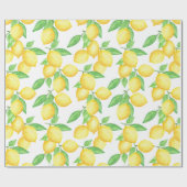 Papier Cadeau Jolie impression de citron agrumes (Plat)