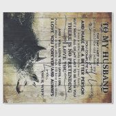 Papier Cadeau Jolie Lettre À Lui | À Mon Conception De Mari | (Plat)