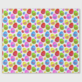 Papier Cadeau Jolie motif des oeufs de Pâques (Plat)