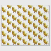 Papier Cadeau Jolie Parakeet Jaune Amical Animaux de compagnie P (Plat)