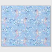 Papier Cadeau Jolie Parties scintillant de sirène (Plat)