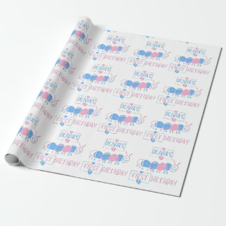 Papier Cadeau Jolie Personnalisée Enfants Doodle Worm Draw Anniv