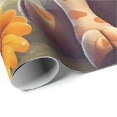 Papier Cadeau Jolie petite girafe (Coin rond)