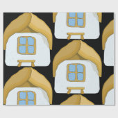 Papier Cadeau Jolie petite maison (Plat)