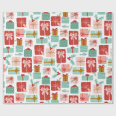 Papier Cadeau Jolie présente du papier d'emballage de vacances (Plat)