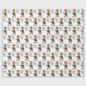 Papier Cadeau Jolie Sloth Mail Homme Noël (Plat)