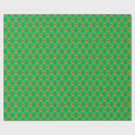 Papier Cadeau Jolie St. Patrick's Day Jacquard vert Enfants (Plat)