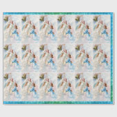 Papier Cadeau Jolies Anges Avec Papier À Cloche (Plat)