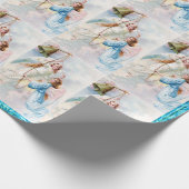 Papier Cadeau Jolies Anges Avec Papier À Cloche (Coin)