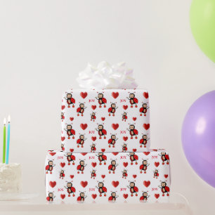 Papier Cadeau Jolies coccinelles sur fond blanc
