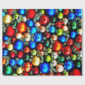 Papier Cadeau Jolies décorations de Noël, (Plat)