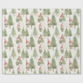 Papier Cadeau Jolies elfes de Noël (Plat)