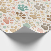 Papier Cadeau Jolies Empreintes de Patte (Coin)