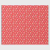 Papier Cadeau Jolies Fleurs Blanches Sur Rose (Plat)