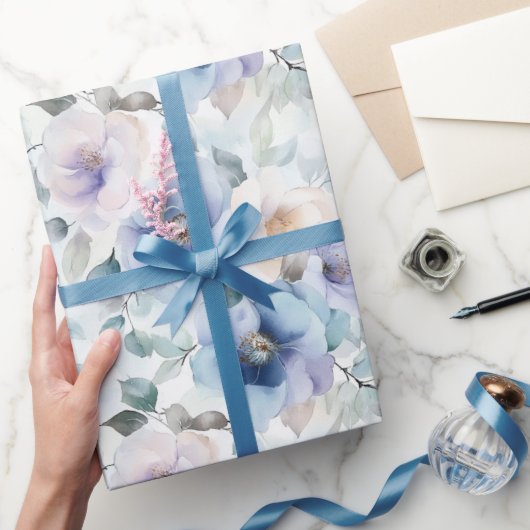 Papier Cadeau Jolies fleurs de lavande violette blanche pour la  (Cadeaux)