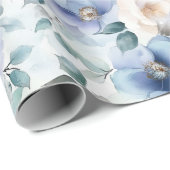 Papier Cadeau Jolies fleurs de lavande violette blanche pour la  (Coin rond)