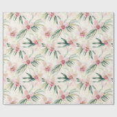 Papier Cadeau Jolies fleurs d'orchidées tropicales roses Fête de (Plat)