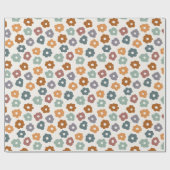 Papier Cadeau Jolies Fleurs Rétro (Plat)