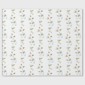 Papier Cadeau Jolies Fleurs Roses (Plat)