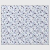 Papier Cadeau Jolies Fleurs Violettes (Plat)
