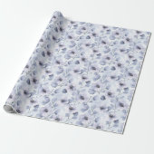 Papier Cadeau Jolies Fleurs Violettes (Déroulé)