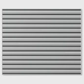 Papier Cadeau Jolies rayures noir gris (Plat)