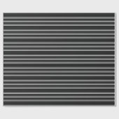 Papier Cadeau Jolies rayures noir gris (Plat)