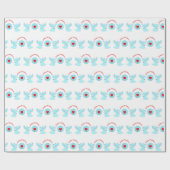 Papier Cadeau Jolis anges des fêtes (Plat)