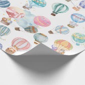 Papier Cadeau Jolis ballons à air chaud (Coin)