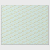 Papier Cadeau Jolis cils dorés menthe Anniversaire (Plat)