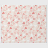 Papier Cadeau Jolis cœurs roses pour la Saint-Valentin (Plat)