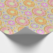 Papier Cadeau Jolis donuts pastel & cœurs (Coin)