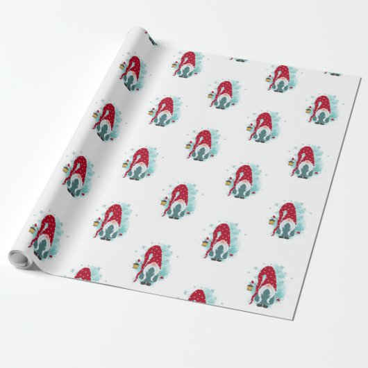 Papier Cadeau Jolis Gnômes Adorables (Déroulé)