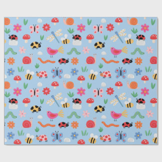Papier cadeau jolis insectes