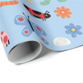 Papier cadeau jolis insectes (Coin rond)
