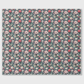 Papier Cadeau Jolis Pavots Roses (Plat)