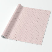 Papier Cadeau Jolis Petits Cœurs Rose Pâle (Déroulé)