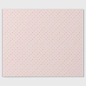 Papier Cadeau Jolis Petits Cœurs Rose Pâle (Plat)