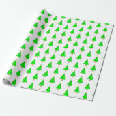 Papier Cadeau Jolis petits sapins de Noël (Déroulé)