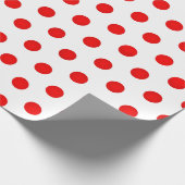 Papier Cadeau Jolis points rouges et blancs (Coin)